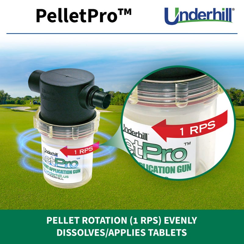 Underhill PelletPro Inline Applicator for Garden Hose Tap, 3/4" GHT Male, 3/4" GHT Female, Quick Coupler Connector, Valve Attachment for Wetting Agent and Fertilizer Hose End Sprayer, A-PPQ-075 - Image 2